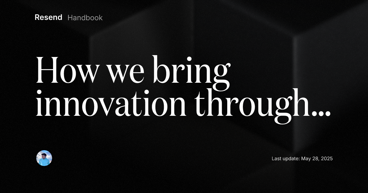 How we bring innovation through experiments